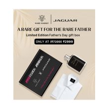 Rare Rabbit Men White Satin Stretch Shirt With Jaguar Perfume 100Ml Gift Set (Set of 2)