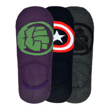 Balenzia X Marvel Avengers Themed Loafer Socks for Men Grey,Navy,Purple (Pack of 3)
