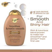 OGX Ever Straightening Keratin Smooth Shampoo, Frizz-Control Hair, Sulphate & Paraben Free