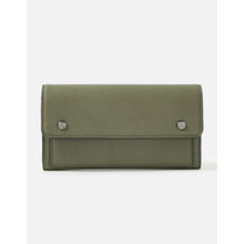 Accessorize London women's Khaki Large A Stud Wallet purse