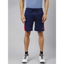 Alcis Men Medieval Navy Blue Graphic Print Soft Touch Slim Fit Athleisure Shorts