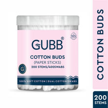GUBB Paper Stick Cotton Buds - 200 Stems