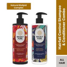 Wildly Pure Hair Fall Control Shampoo & Conditioner Combo with Natural Biolipid Complex