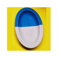 TheYUGO Blue & White Dual Oval Ceramic Platter