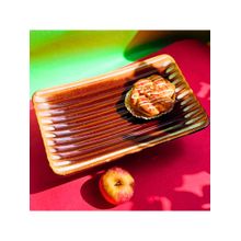 TheYUGO Ombre Brown Ceramic Snack Platter