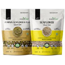 NourishVitals Combo, Pumpkin, Sunflower and Flax Roasted Seeds + Sunflower Roasted Seeds