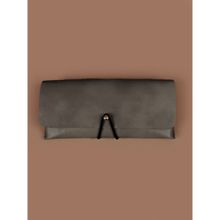 The House Of Ganges Newell Vegan Leather Sunglass Case Anchor Grey (M)