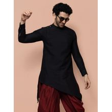 KISAH PLUS Black Solid Kurta