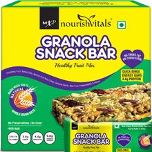 Nourish Vitals Granola Snack Bar - Healthy Fruit Mix (5 Bars)
