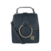 Gio Collection Women's Navy Blue Solid Backpack