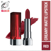 Maybelline New York Color Sensational Creamy Matte Lipstick, Lasts Up To 12H - 695 Divine Wine