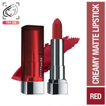 Maybelline New York Color Sensational Creamy Matte Lipstick, Lasts Up To 12H - Rich Ruby