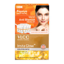 VLCC Salon At Home Combo - Papaya Fruit Facial Kit & Gold Bleach