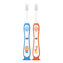 Chicco Toothbrush Set (Blue + Orange)