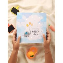 Doodle Collection Baby Journal Record Journey From Birth To Age 5 Blue