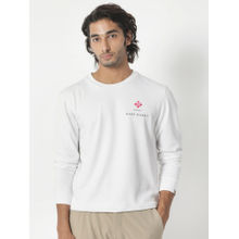 Rare Rabbit Cerdon Primary White Solid Sweatshirt