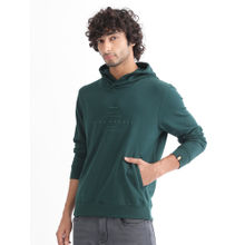 Rare Rabbit Mile Dark Green Solid Hoodie