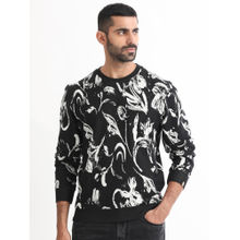 Rare Rabbit Thalora Primary Black Floral Sweatshirt