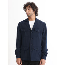 Rare Rabbit Voyage Dark Navy Blue Solid Jacket