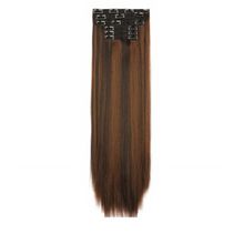 Artifice 6 Pcs 16 Clips 24 Inch Straight Hair Extension - Maroon Highlights