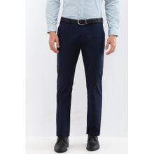 Allen Solly Men Navy Slim Fit Solid Formal Trousers
