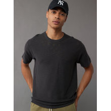 American Eagle Men Black Short-Sleeve T-Shirt