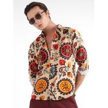 Campus Sutra Men Multi-Color Ethnic Floral Shirt