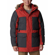 Columbia Mens Red Marquam Peak Fusion Parka Full Sleeve Trekking Hiking Jacket