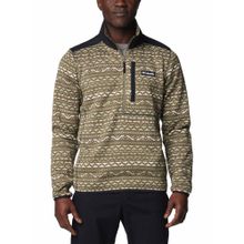 Columbia Mens Green Sweater Weather Printed Half Zip II Pullover