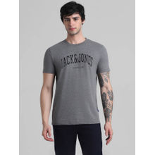 Jack & Jones Grey Slim Fit Non Stretch T-Shirts