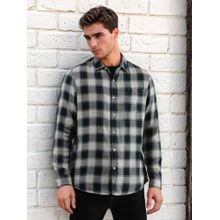 Lee Mens Checked Green Shirt (Slim)