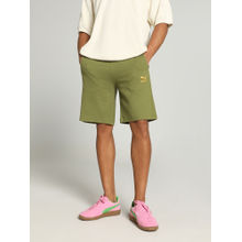 Puma Classics Elevated Men Olive Green Shorts