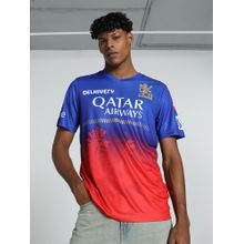 Puma X Rcb 2024 Men Blue and Red Replica Jersey T-Shirt