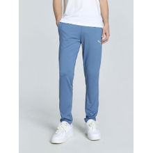 Puma ACTIVE Knitted Graphic Mens Blue Joggers