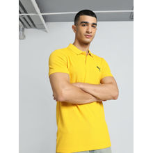 Puma Essentials Mens Yellow Polo T-Shirt