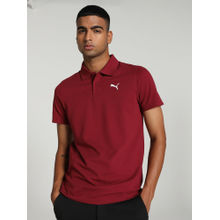 Puma Essentials Logo Mens Red Polo T-Shirt