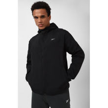 Reebok Mens Running Hooded Jacket Black