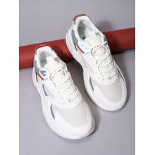 Xtep White & Grey Colorblock Retro Casual Shoes For Men
