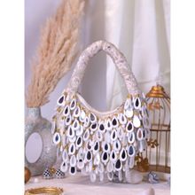 SWISNI Women White Mirror Moon Mini Bag