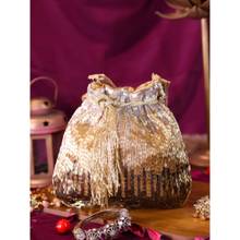 SWISNI Gold Trio Shade Katdana Potli Bag