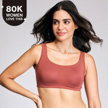 Nykd by Nykaa Soft Cup Easy-Peasy Slip-on Bra with Full Coverage - Rust NYB113