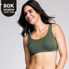 Nykd by Nykaa Soft Cup Easy-peasy Slip-on Bra with Full Coverage - Green NYB113