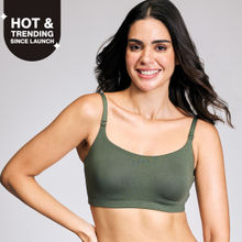 Nykd by Nykaa Easy Breezy Slip On Bra - NYB165 - Green