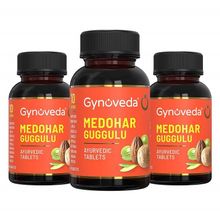 Gynoveda Medohar Guggulu Fat Burner Ayurvedic Tablets For Weight Management - Pack Of 3