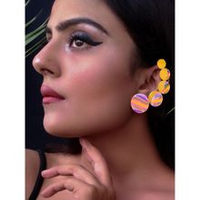 Mitali Jain Orb Of Night Gold Moon Phases Enamel Earcuff