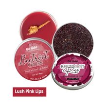 Nat Habit Beetroot Rose Fresh Lip Scrub & Lip Balm for Dark,Dry & Chapped Lips - Natural Pink Lips