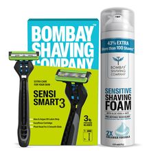 Bombay Shaving Company Sensi Smart 3 + Sensitive Foam Combo