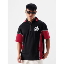 The Souled Store Official Avengers Suit Zipper Polos for Men