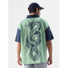 The Souled Store Official Harry Potter Slytherin Oversized Polos for Men