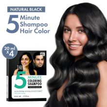 ThriveCo Coloring Shampoo, Natural Black, Covers Grey Hair in 5 Mins, Ammonia-Free + Hyaplex